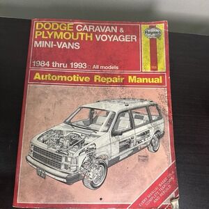 HAYNES AUTO REPAIR MANUAL DODGE CARAVAN PLYMOUTH VOYAGER 1984-1993